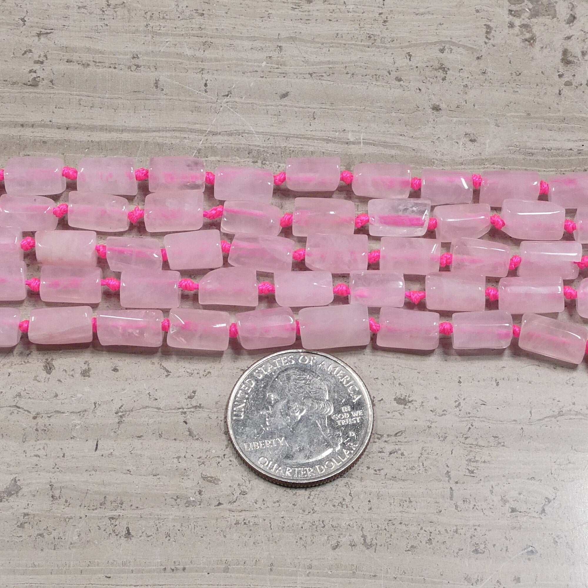 Rose Quartz Cut Tubes